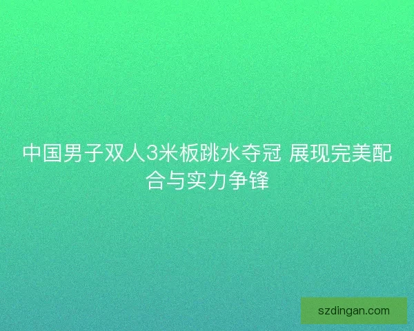 中国男子双人3米板跳水夺冠 展现完美配合与实力争锋
